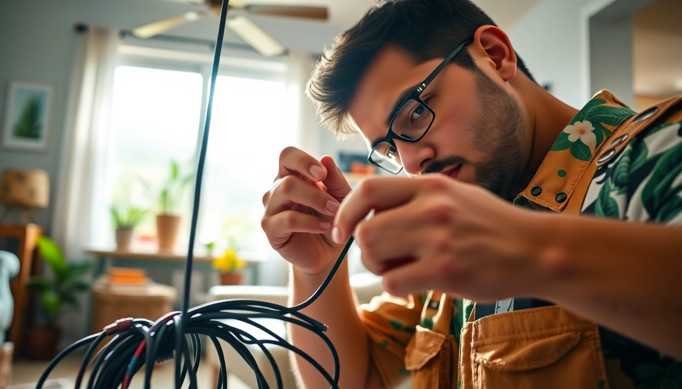 Hands-on electrician apprenticeship hawaii showcasing residential wiring skills.