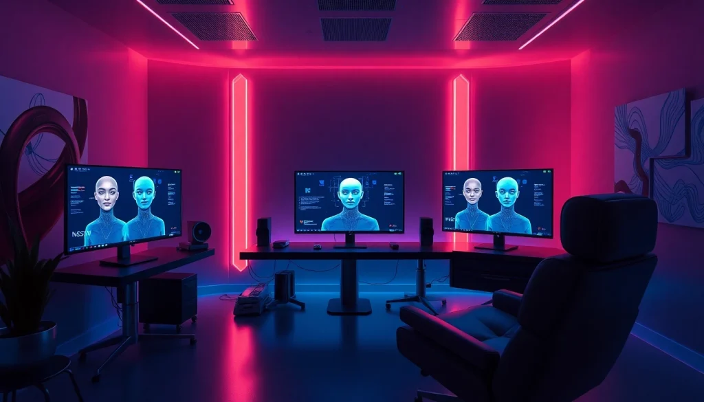 Innovative digital workspace for NSFW AI content creation with advanced technology.