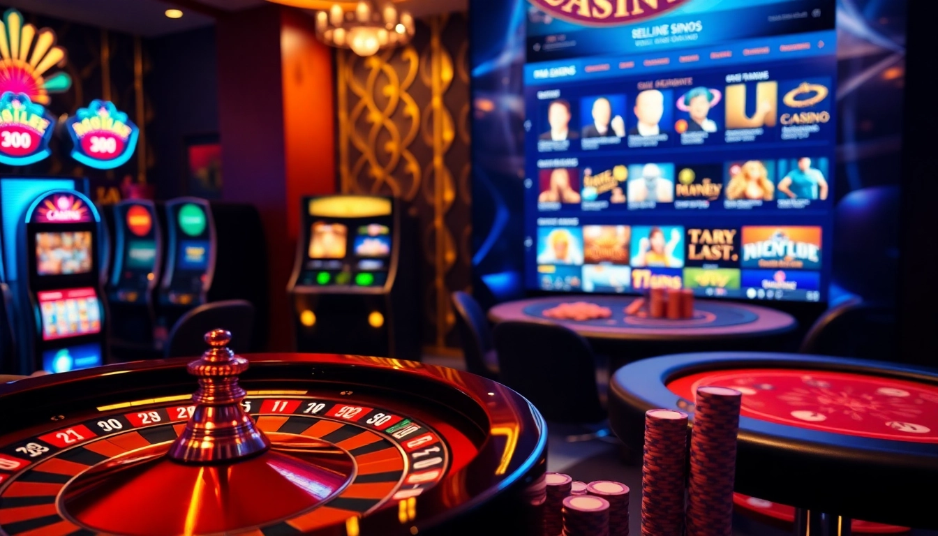 Découvrez l'excitation du casino en ligne français avec des jetons de poker vibrants et une roulette.