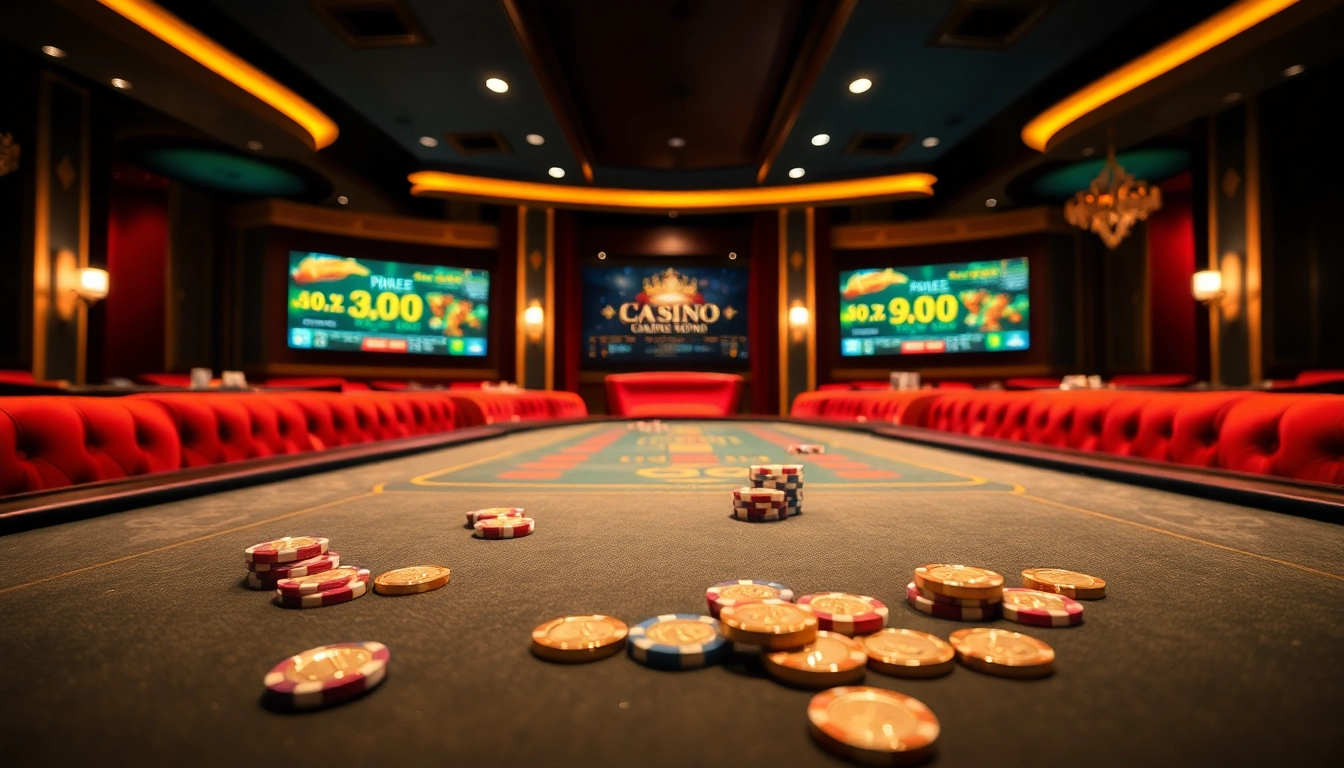 Capturer le frisson du casino en ligne français avec des tables de jeux vibrantes et une action excitante.