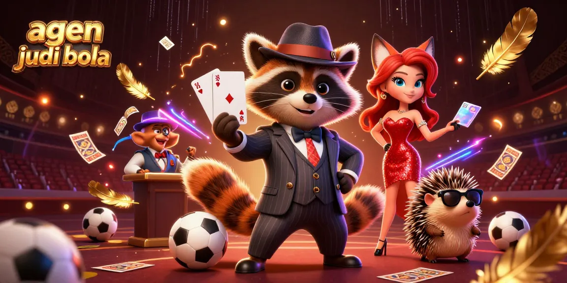 Experience exciting agen judi bola action with charismatic characters surrounded by sports elements.