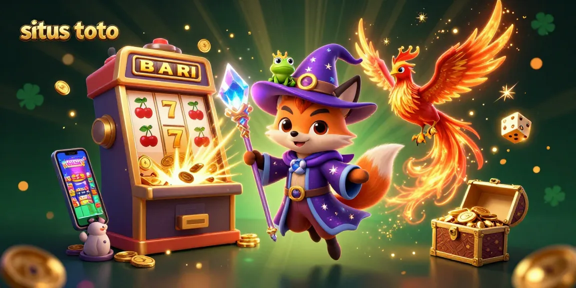 Experience the excitement of situs toto with vibrant slot machines, mystical characters, and dynamic game elements.